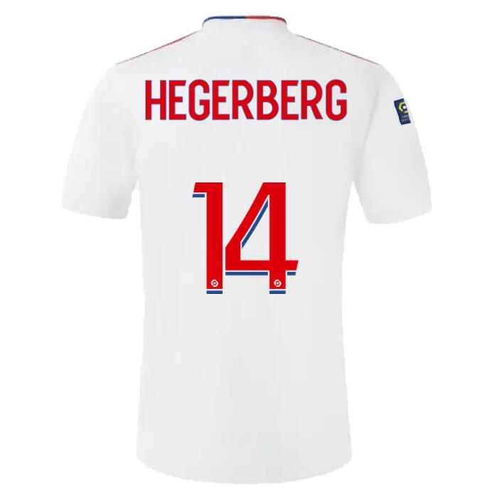 2021/22 Olympique Lyonnais Home Kit Soccer Jersey with HEGERBERG 14 printing